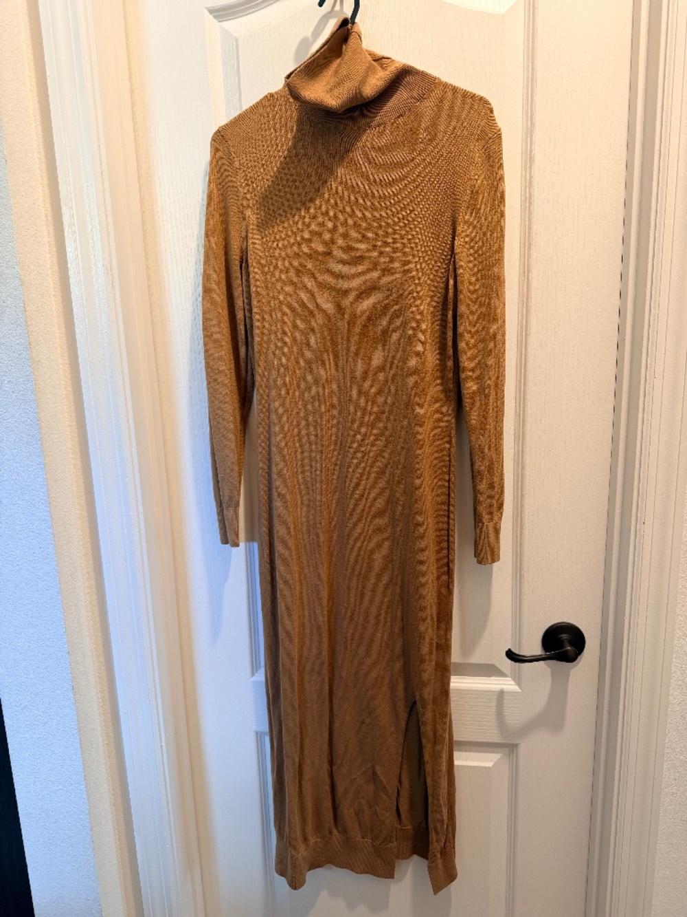 Michael Kors Camel Turtleneck Maxi Sweater Dress S